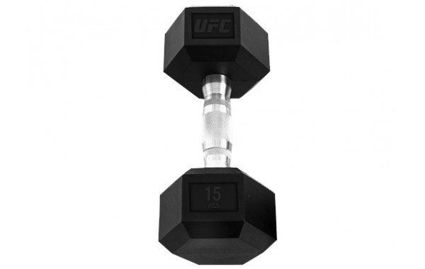 Гантель шестигранная 15 кг UFC UHA-69713 600_380