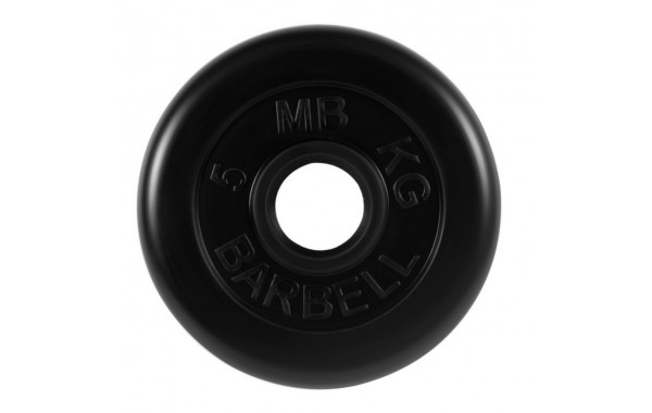 Диск обрезиненный d51мм MB Barbell MB-PltB51-5 5кг черный 600_380