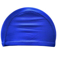 Шапочка для плавания Sportex взрослая текстиль (синяя) C33534