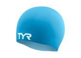 Шапочка для плавания TYR Wrinkle Free Silicone Cap, LCS-360, голубой, силикон