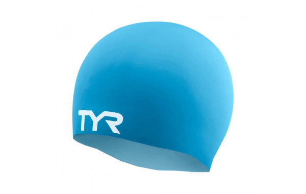 Шапочка для плавания TYR Wrinkle Free Silicone Cap, LCS-360, голубой, силикон 600_380