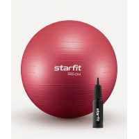 Фитбол d55см Star Fit антивзрыв, 900 гр, с ручным насосом GB-111 малиновый