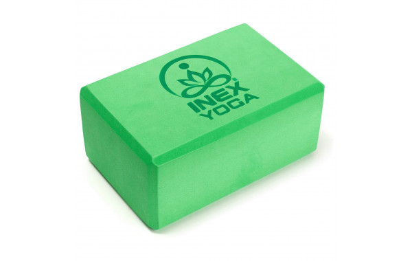 Блок для йоги 23x15x10см Inex Yoga Block EVA 4" YGBK-GG зеленый 600_380