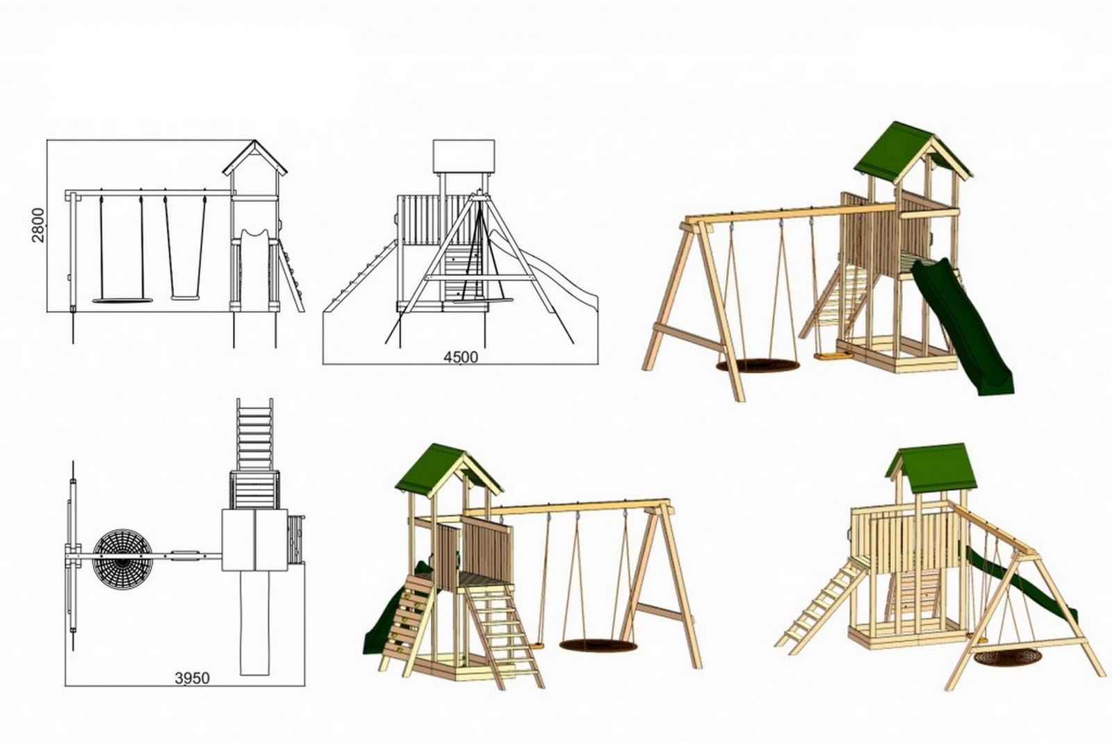 Детский городок Start Line KIDS FUN эконом dgw-kf.e 1600_1070