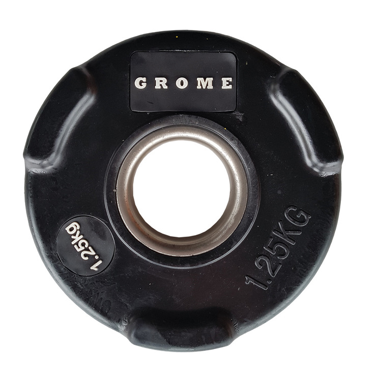 Диск олимпийский обрезиненный D 51 1,25 кг Grome Fitness WP074 черный 735_735