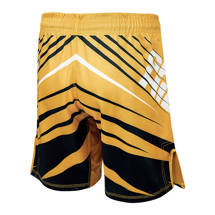 Шорты Green Hill MMA SHORT IMMAF approved MMI-4022, черно-золотой 700_700