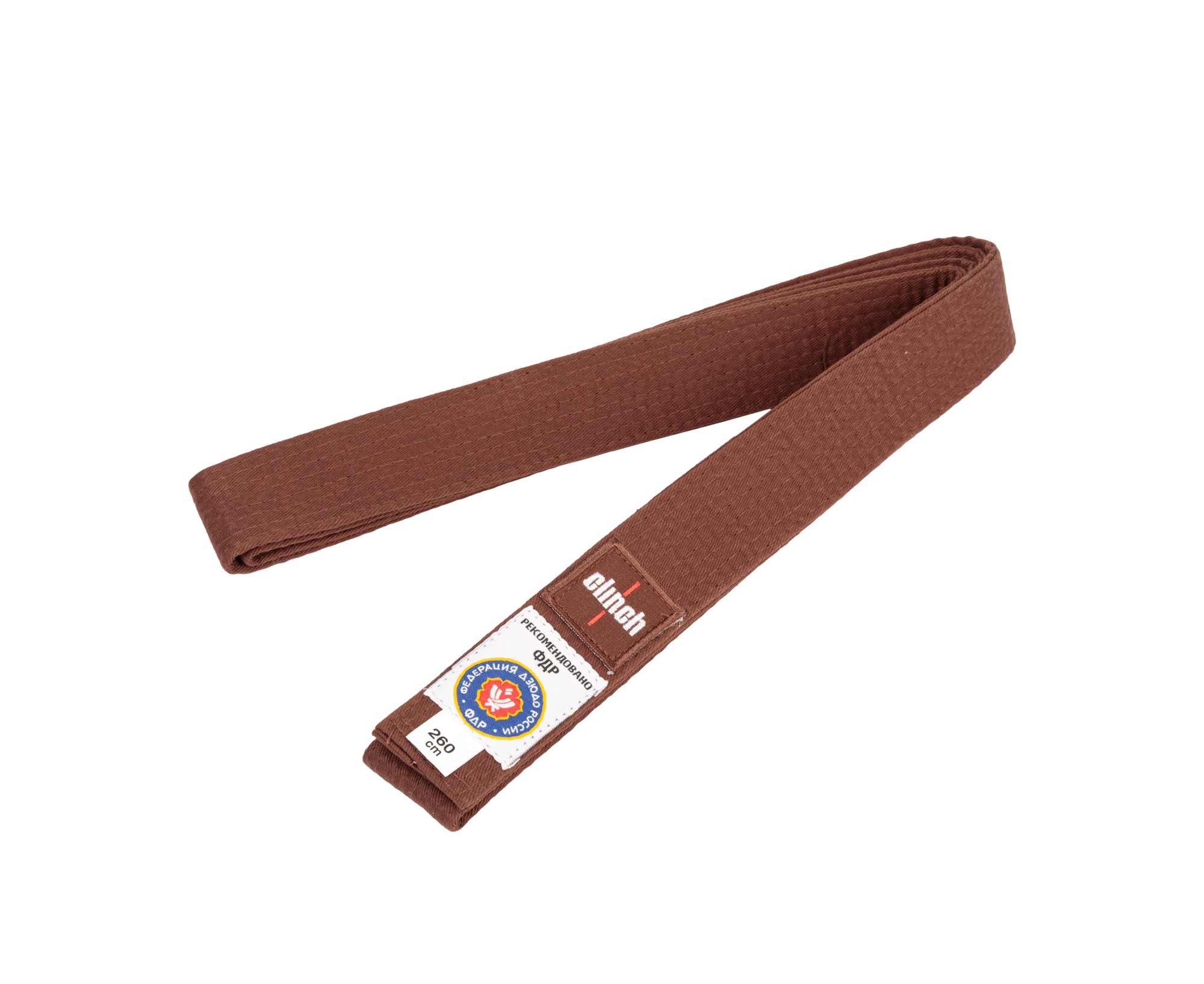 Пояс для дзюдо Clinch Judo Belt FDR C301 коричневый 2000_1635