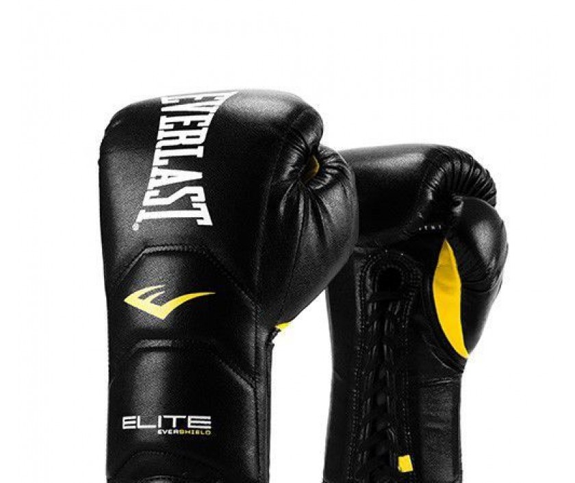 Перчатки тренировочные Everlast Elite Pro черные 16 oz P00000679 16 BK 840_705