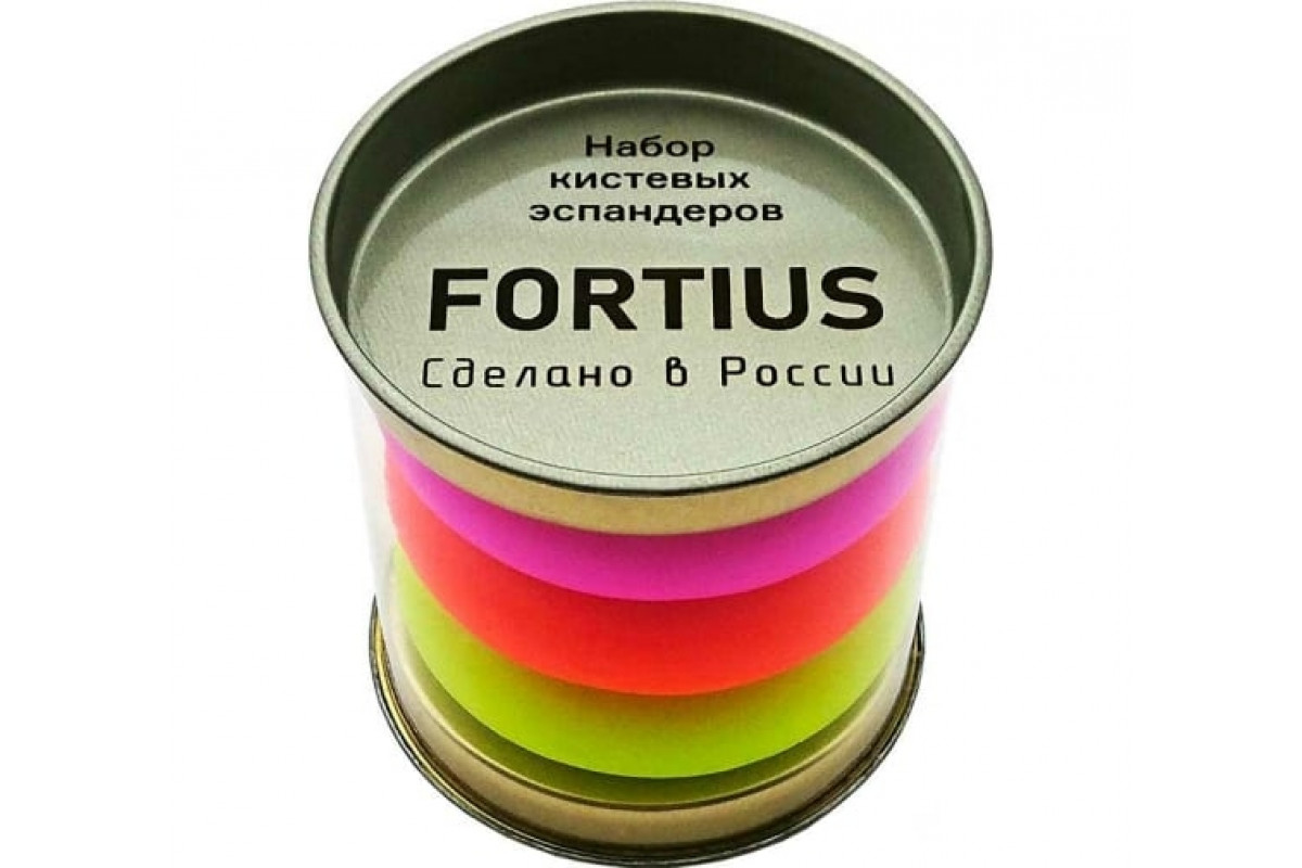 Эспандеры кистевые набор из 3-х шт. (10/20/30) кг. (туба) Fortius Neon 1200_800