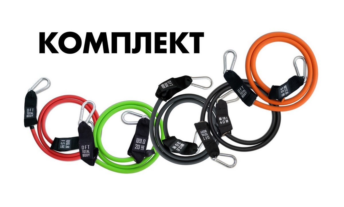 Комплект из 5 эспандеров с карабинами Original Fit.Tools FT-ULTX-SET 1200_722