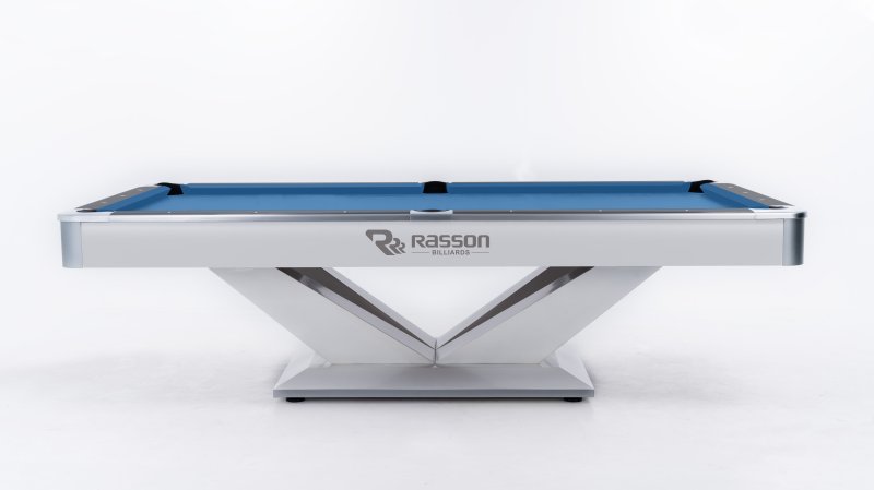 Бильярдный стол для пула Rasson Billiard Victory II Plus 9 ф (белый) с плитой 800_449