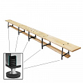 Скамейка гимнастическая Dinamika 4000мм (40 мм щит.сосна) ножки метал. с РО ZSO-003157 120_120
