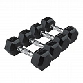 Гексагональные обрезиненные гантели. Ряд от 27,5 до 40 кг UltraGym UG1013 120_120